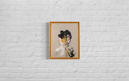 Gold Portrait work contemporary painting art