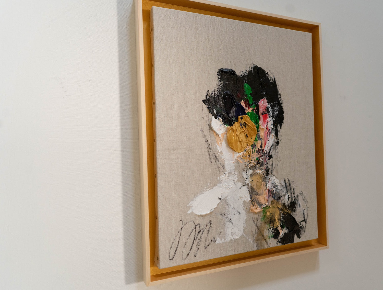 Gold Portrait work contemporary painting art