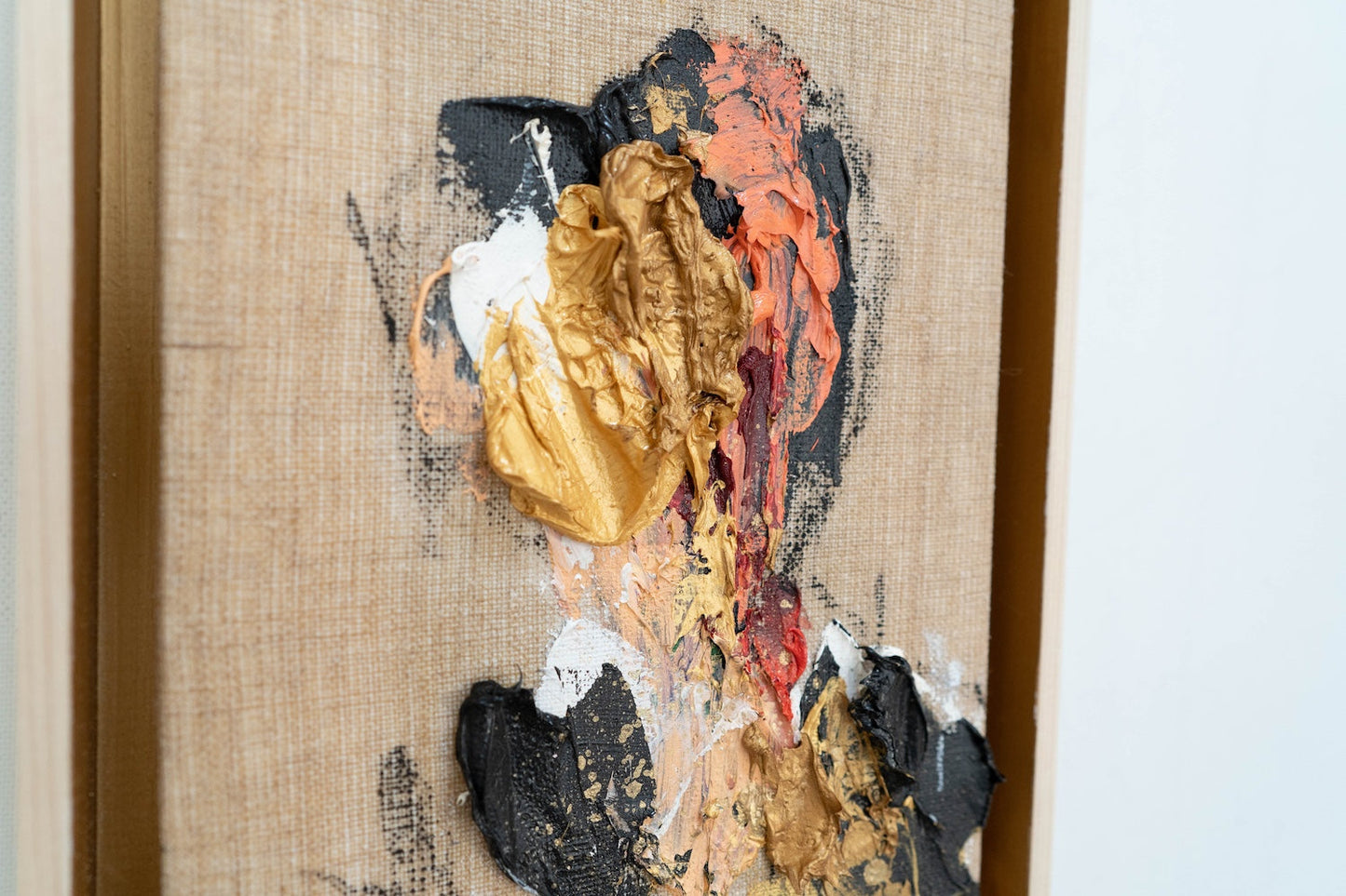 Gold Portrait work contemporary painting art