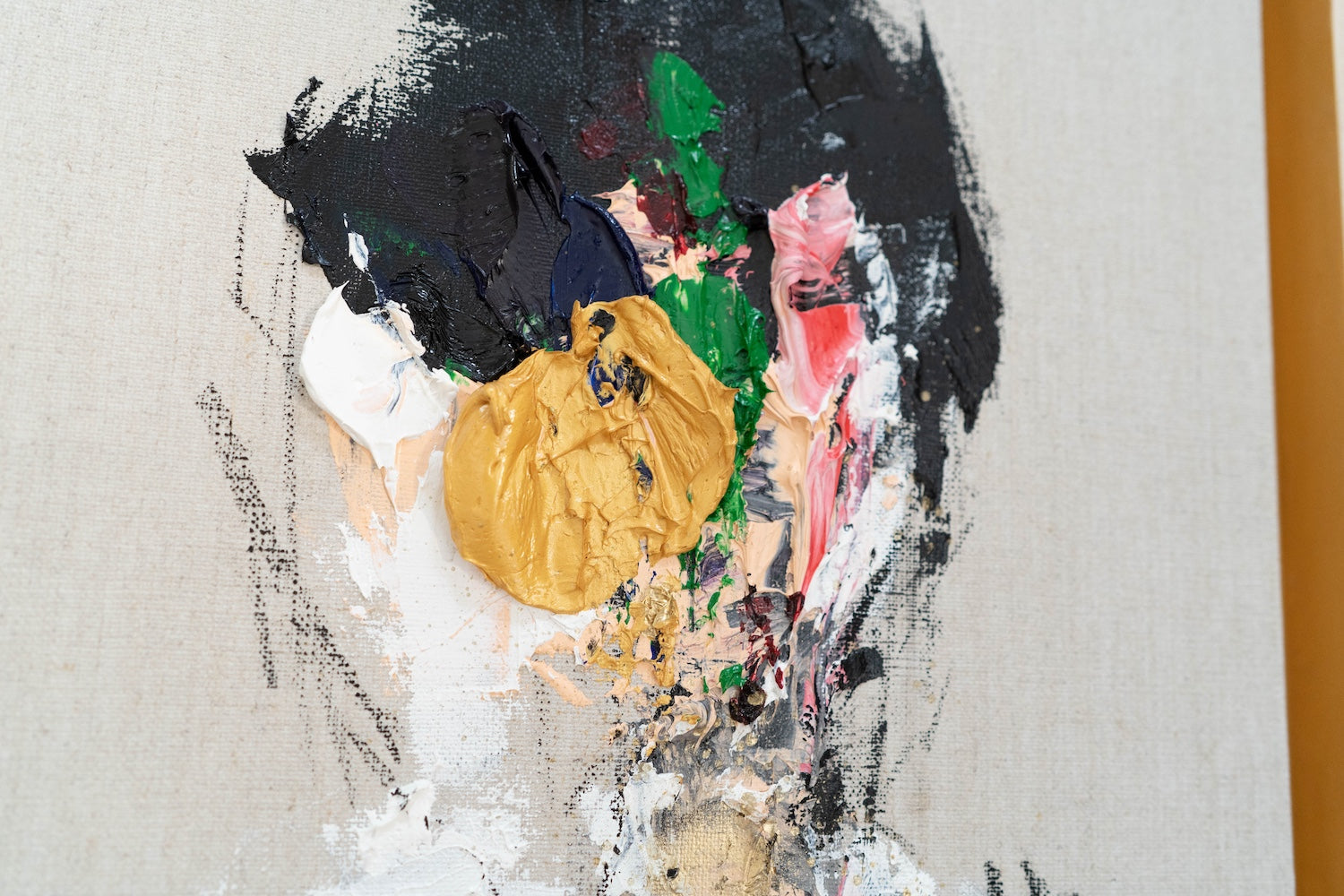 Gold Portrait work contemporary painting art