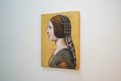 La Bella Principessa contemporary after Leonardo da vinci contemporary painting art