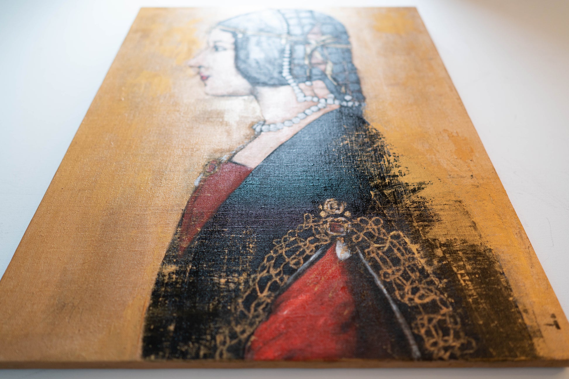 La Bella Principessa contemporary after Leonardo da vinci contemporary painting art