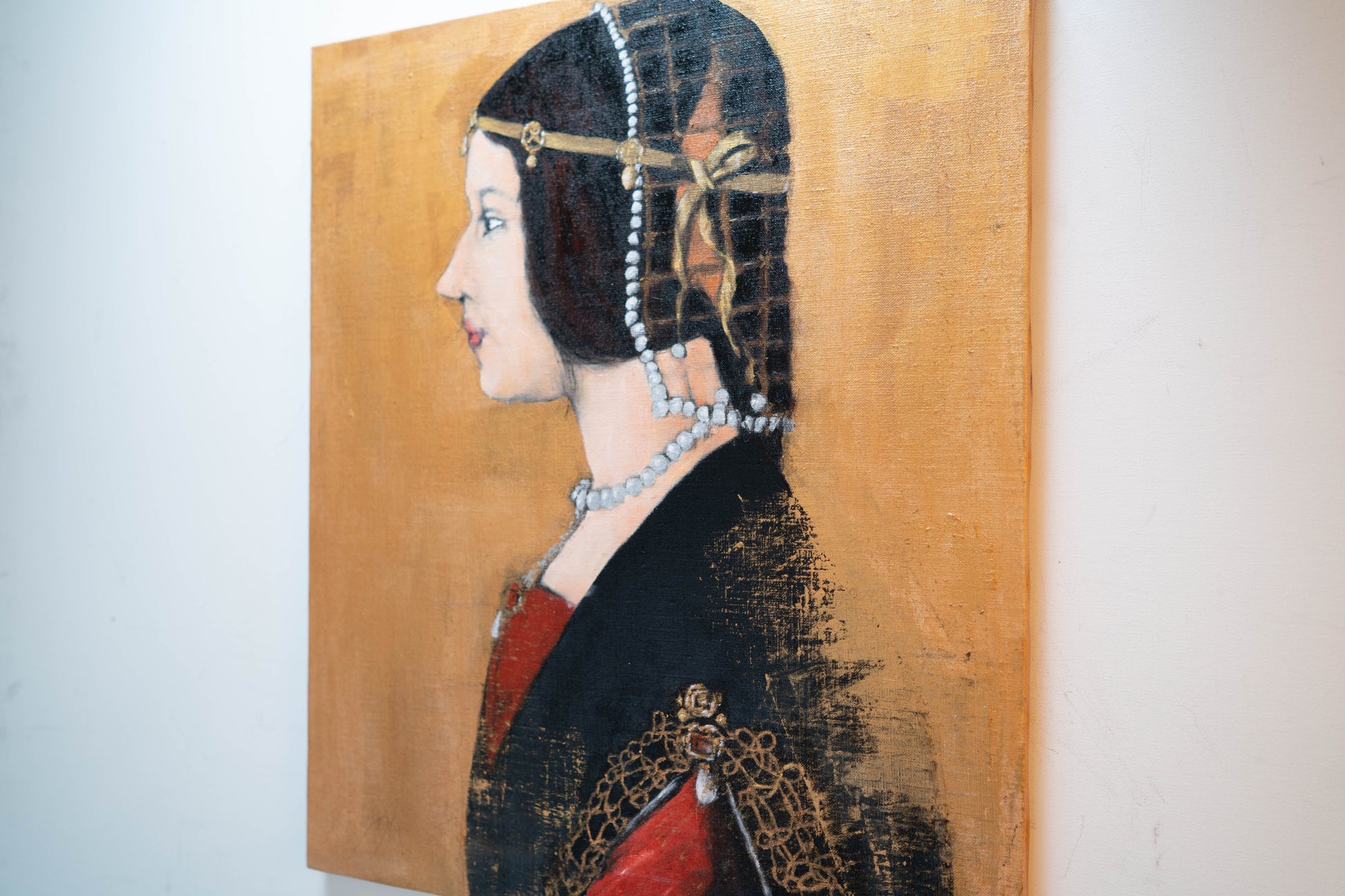 La Bella Principessa contemporary after Leonardo da vinci contemporary painting art