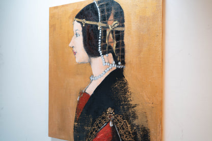 La Bella Principessa contemporary after Leonardo da vinci contemporary painting art