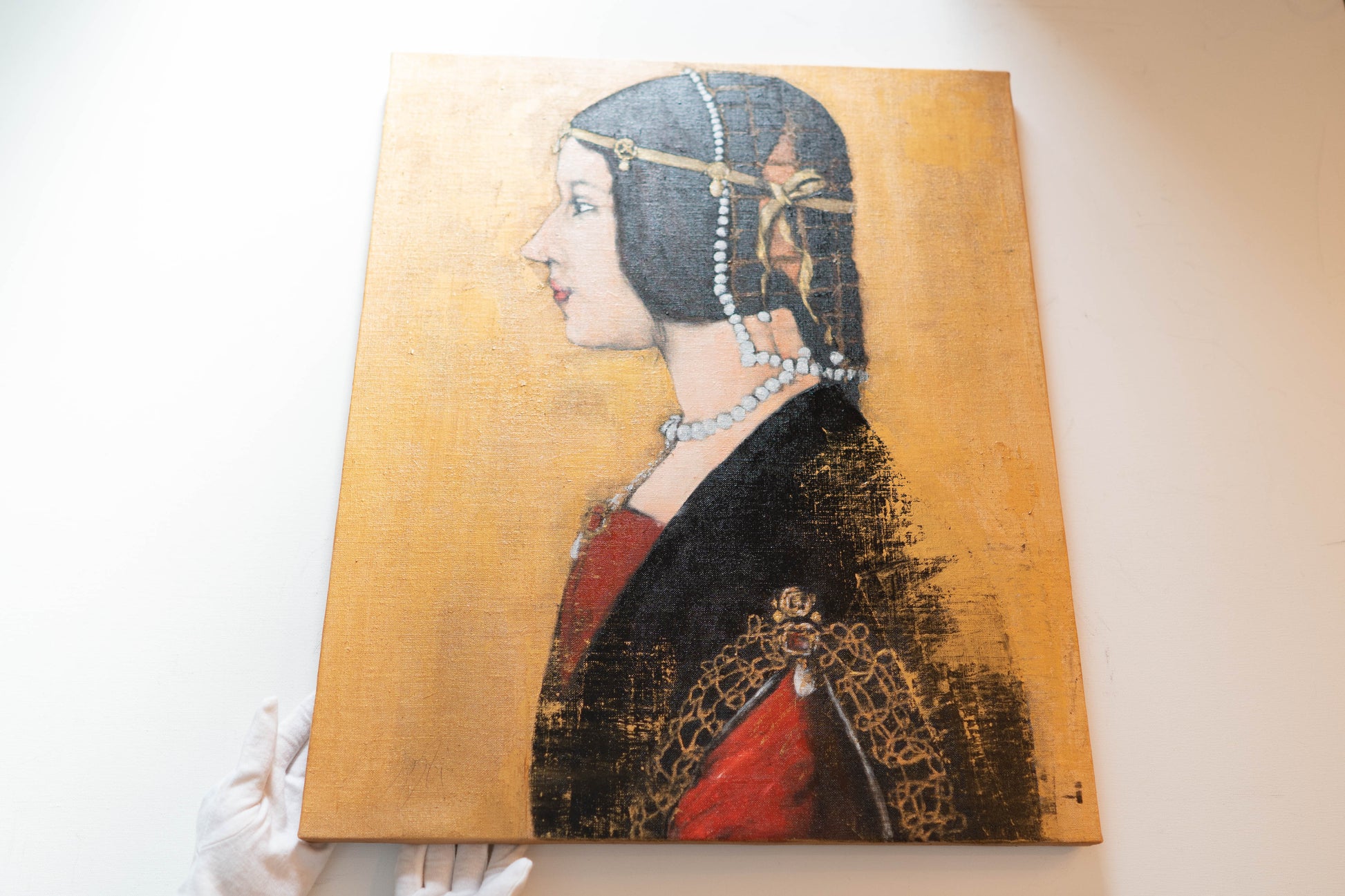 La Bella Principessa contemporary after Leonardo da vinci contemporary painting art