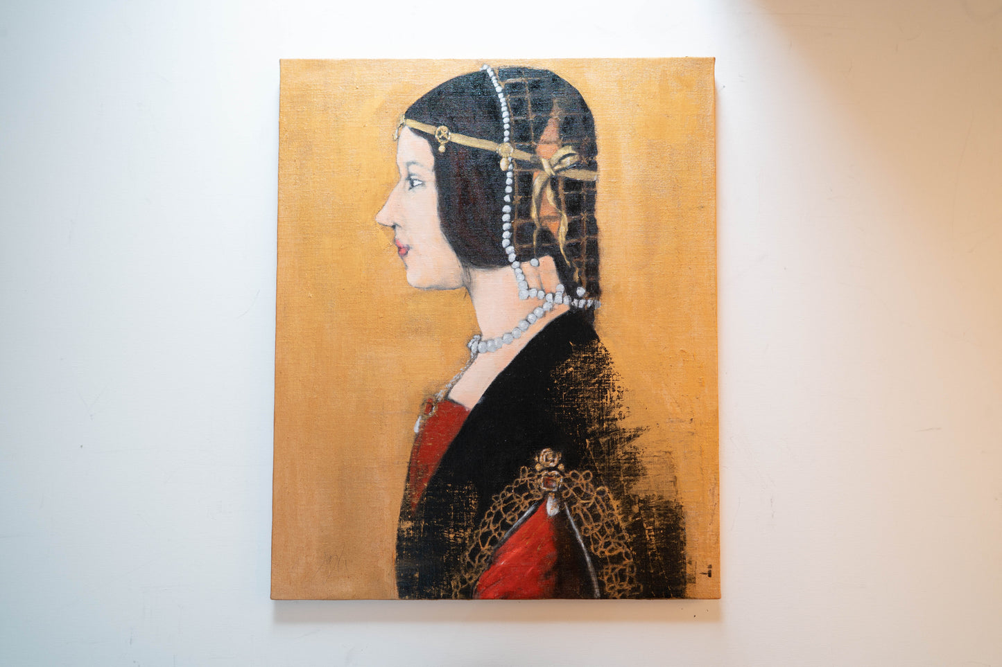 La Bella Principessa contemporary after Leonardo da vinci contemporary painting art