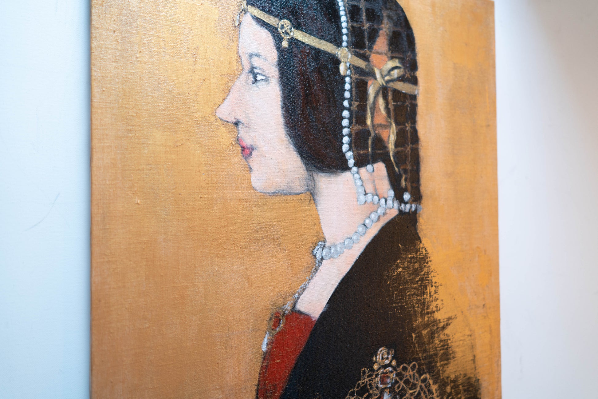 La Bella Principessa contemporary after Leonardo da vinci contemporary painting art