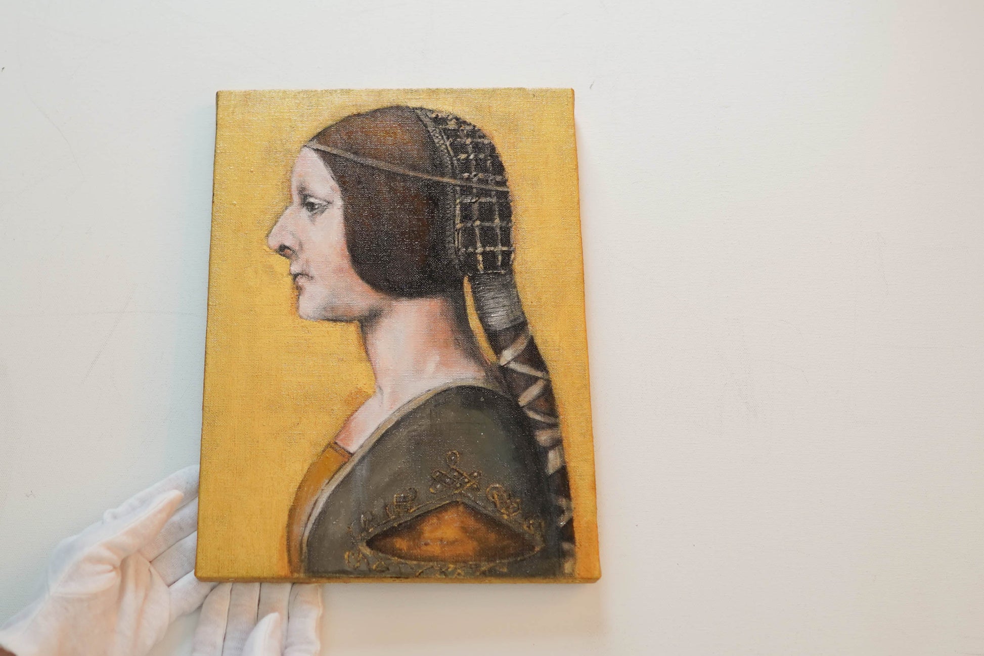 La Bella Principessa contemporary after Leonardo da vinci contemporary painting art