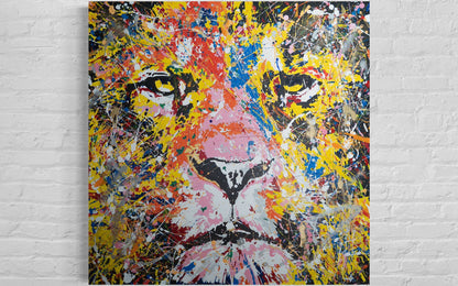 LION (multi color edition) contemporary painting art