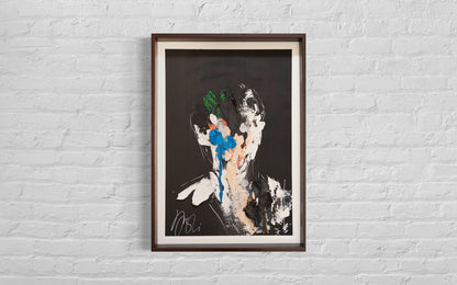 mirror series English Blue Portrait work (Extra Large) contemporary painting art