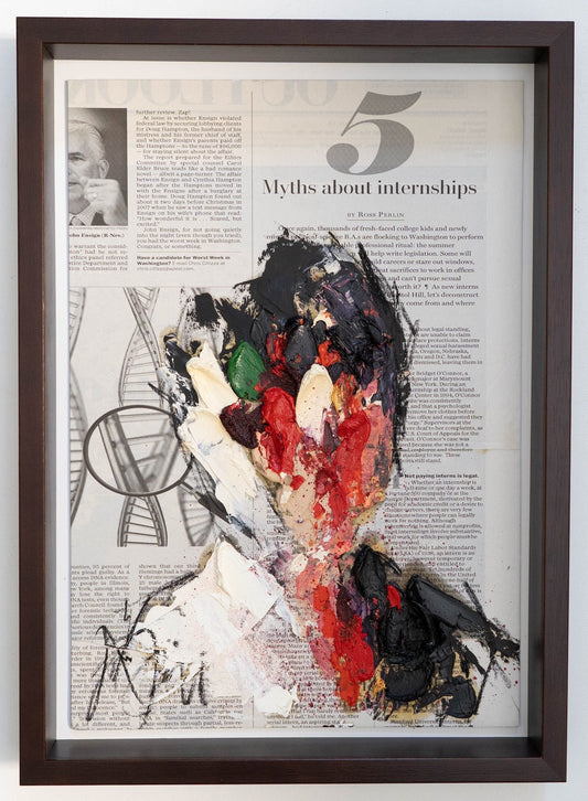mirror series No,5 Portrait work contemporary painting art