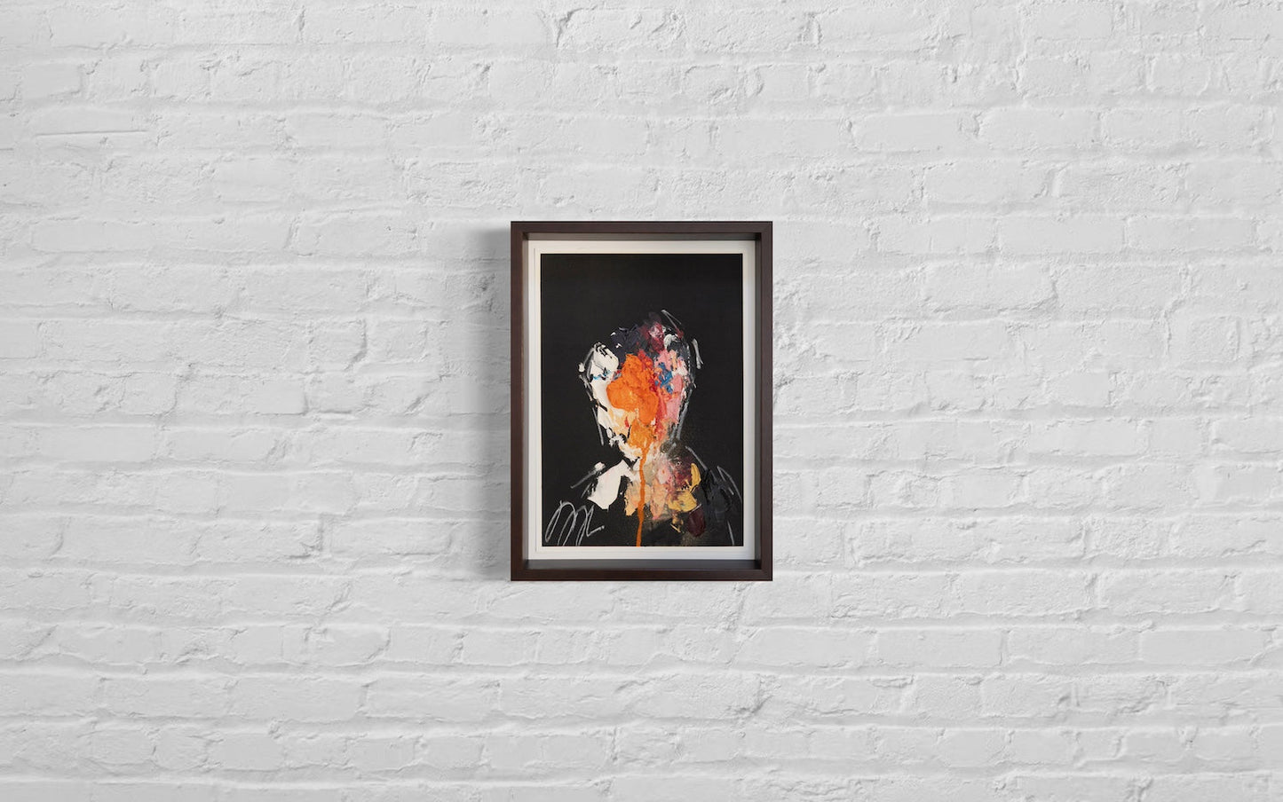 mirror series Orange Portrait work contemporary painting art