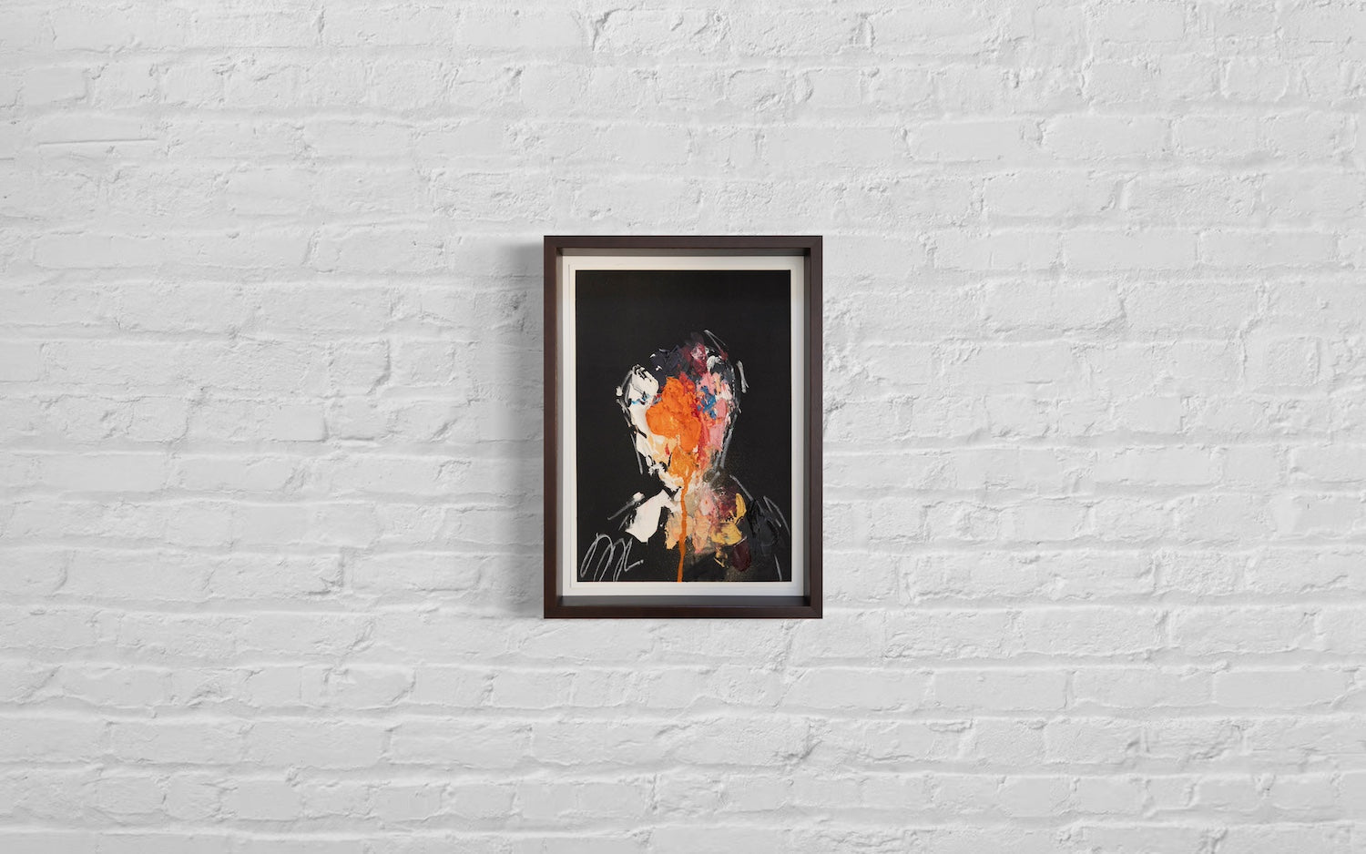 mirror series Orange Portrait work contemporary painting art