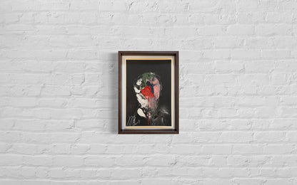 mirror series Red Portrait work contemporary painting art