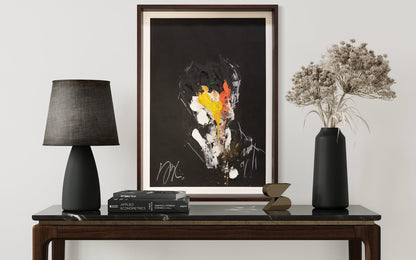 mirror series Yellow Portrait work (Extra Large) contemporary painting art