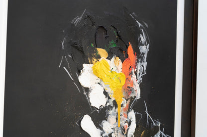 mirror series Yellow Portrait work (Extra Large) contemporary painting art