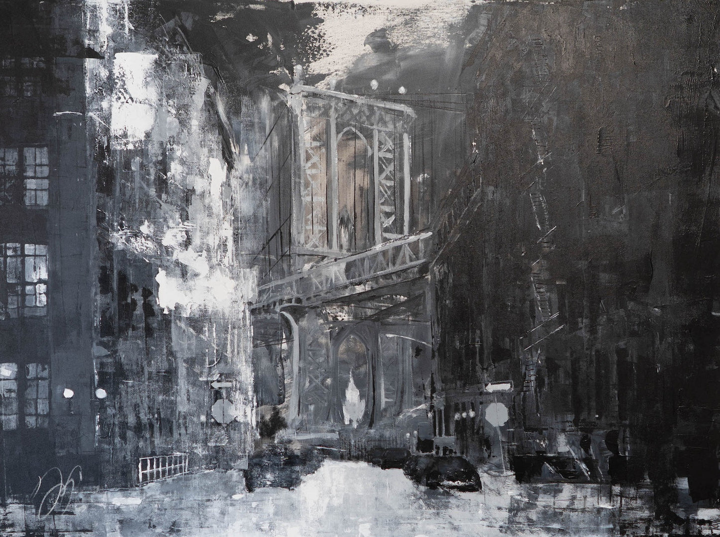 New York city scape composition #14 contemporary painting art