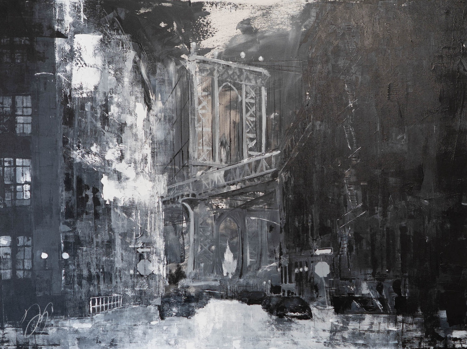 New York city scape composition #14 contemporary painting art