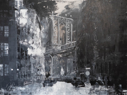 New York city scape composition #14 contemporary painting art