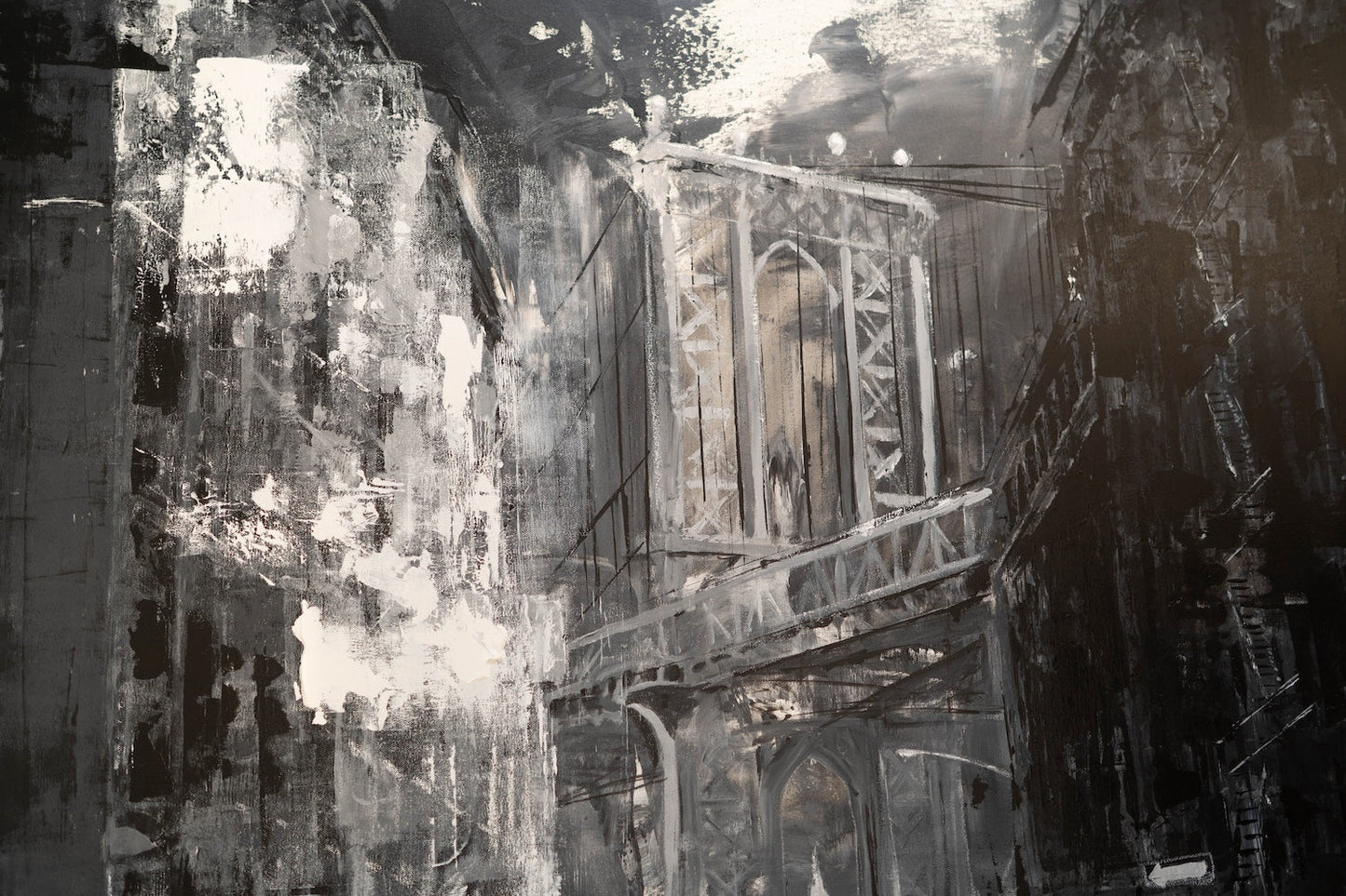 New York city scape composition #14 contemporary painting art