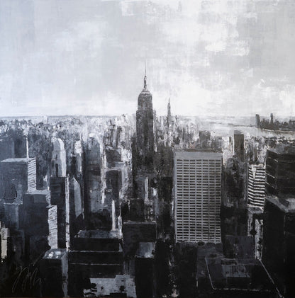 New York city scape composition #15 contemporary painting art