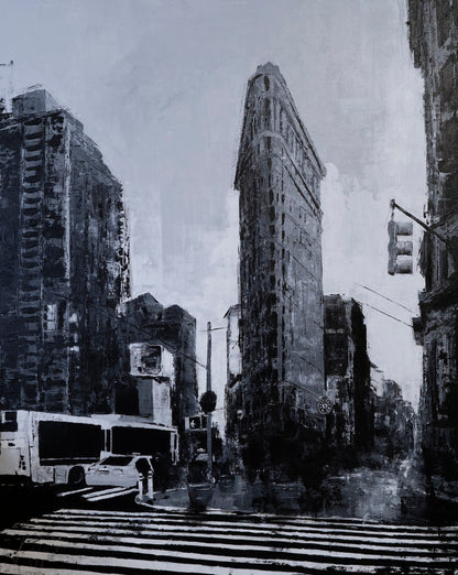 New York city scape composition #16 contemporary painting art