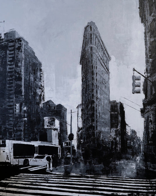 New York city scape composition #16 contemporary painting art