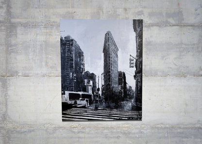 New York city scape composition #16 contemporary painting art