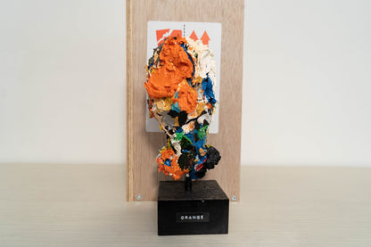 Orange contemporary painting art