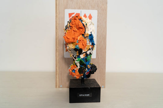 Orange contemporary painting art