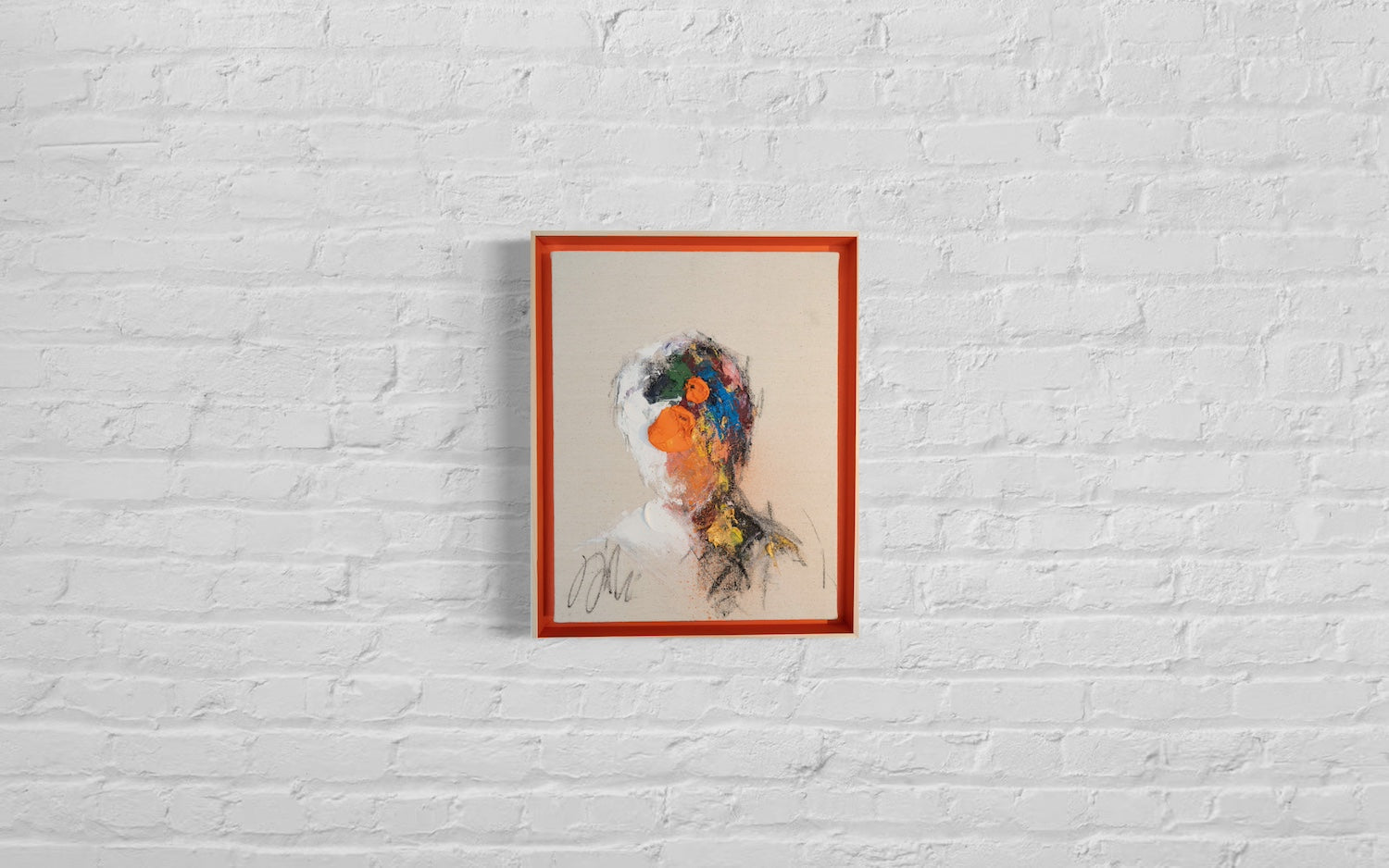 Orange Portrait work contemporary painting art