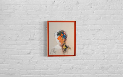 Orange Portrait work contemporary painting art