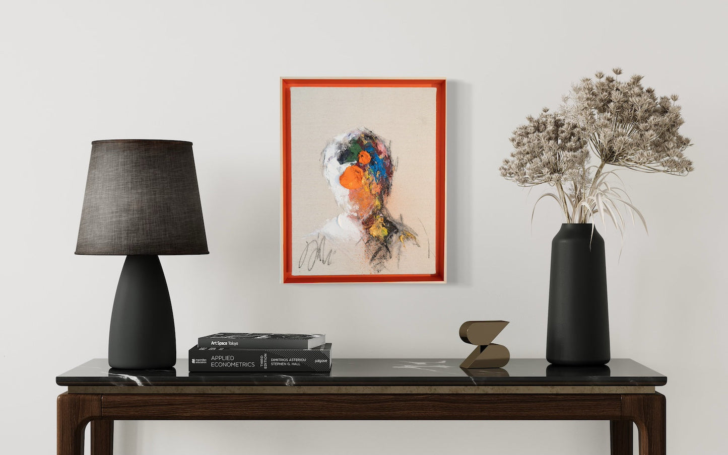 Orange Portrait work contemporary painting art