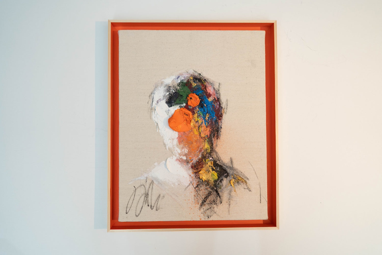Orange Portrait work contemporary painting art