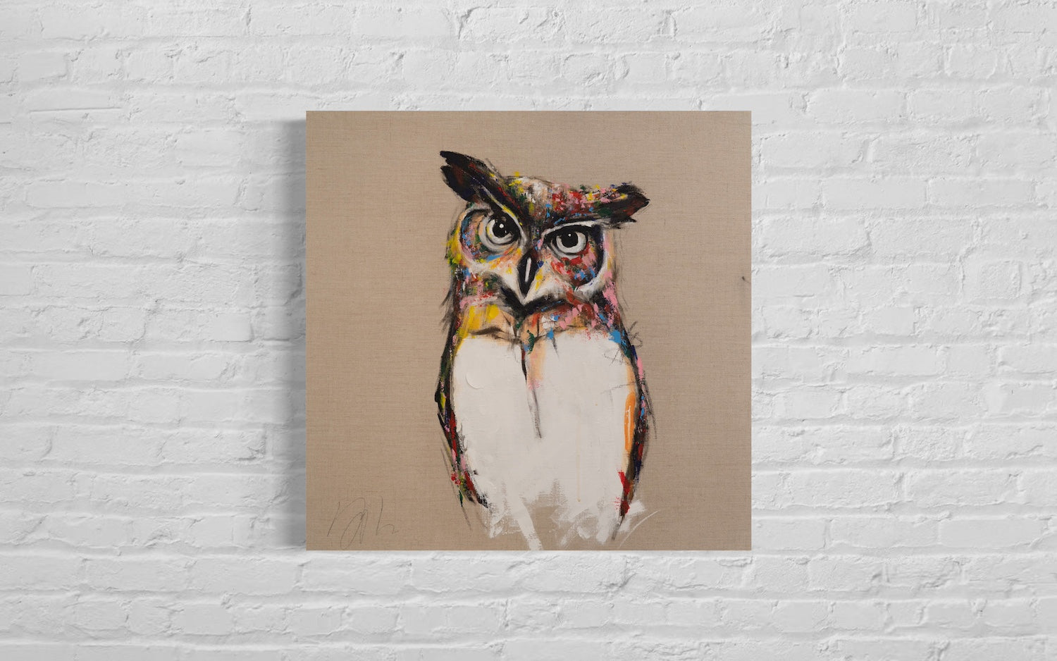 Owl contemporary painting art