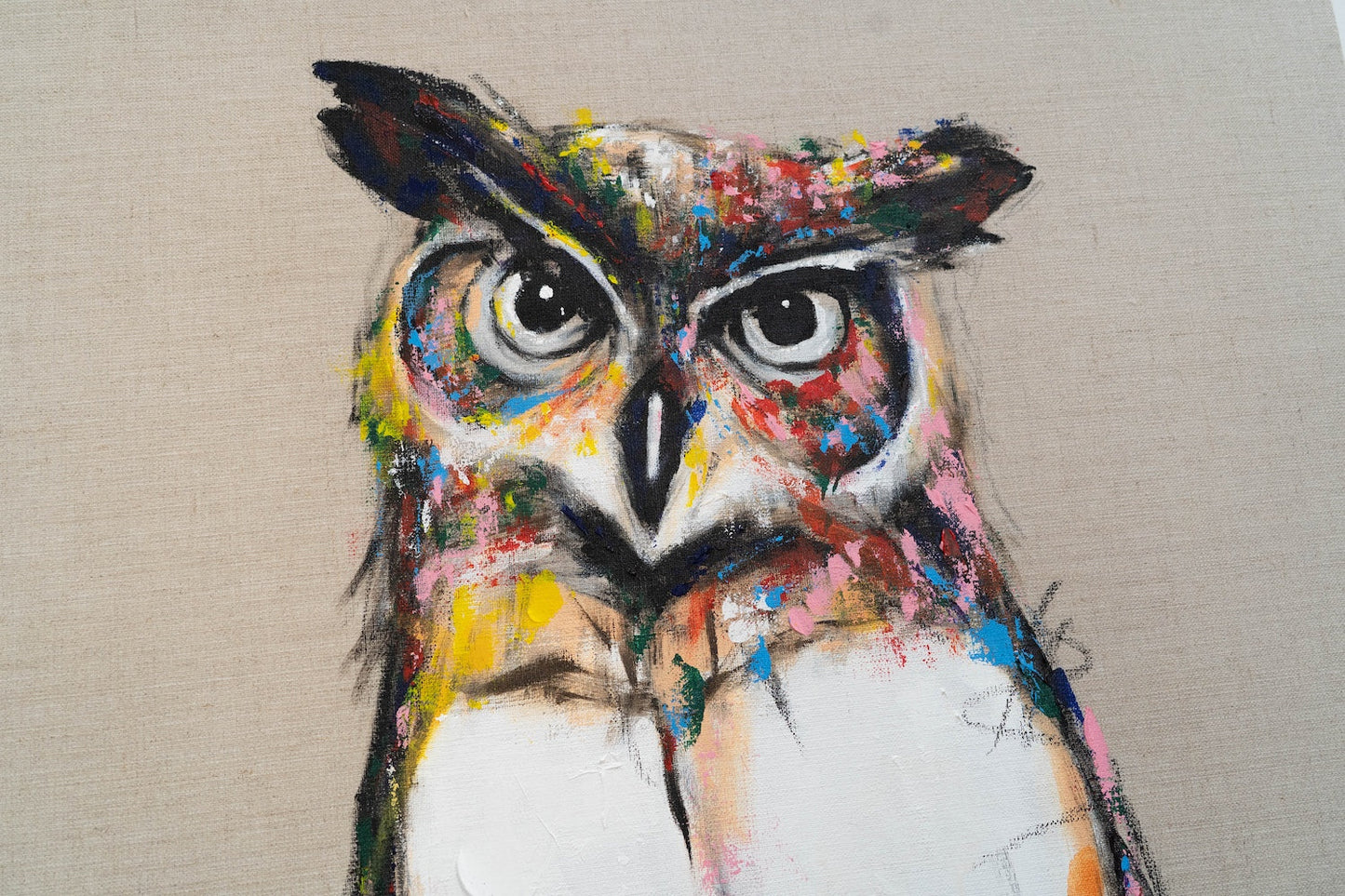 Owl contemporary painting art