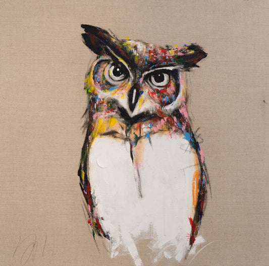 Owl contemporary painting art