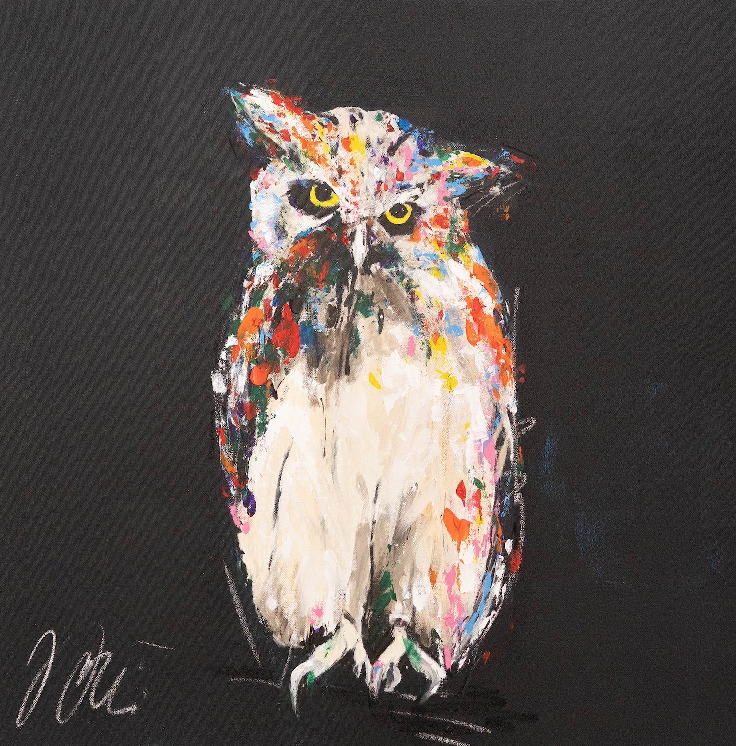 Owl contemporary painting art