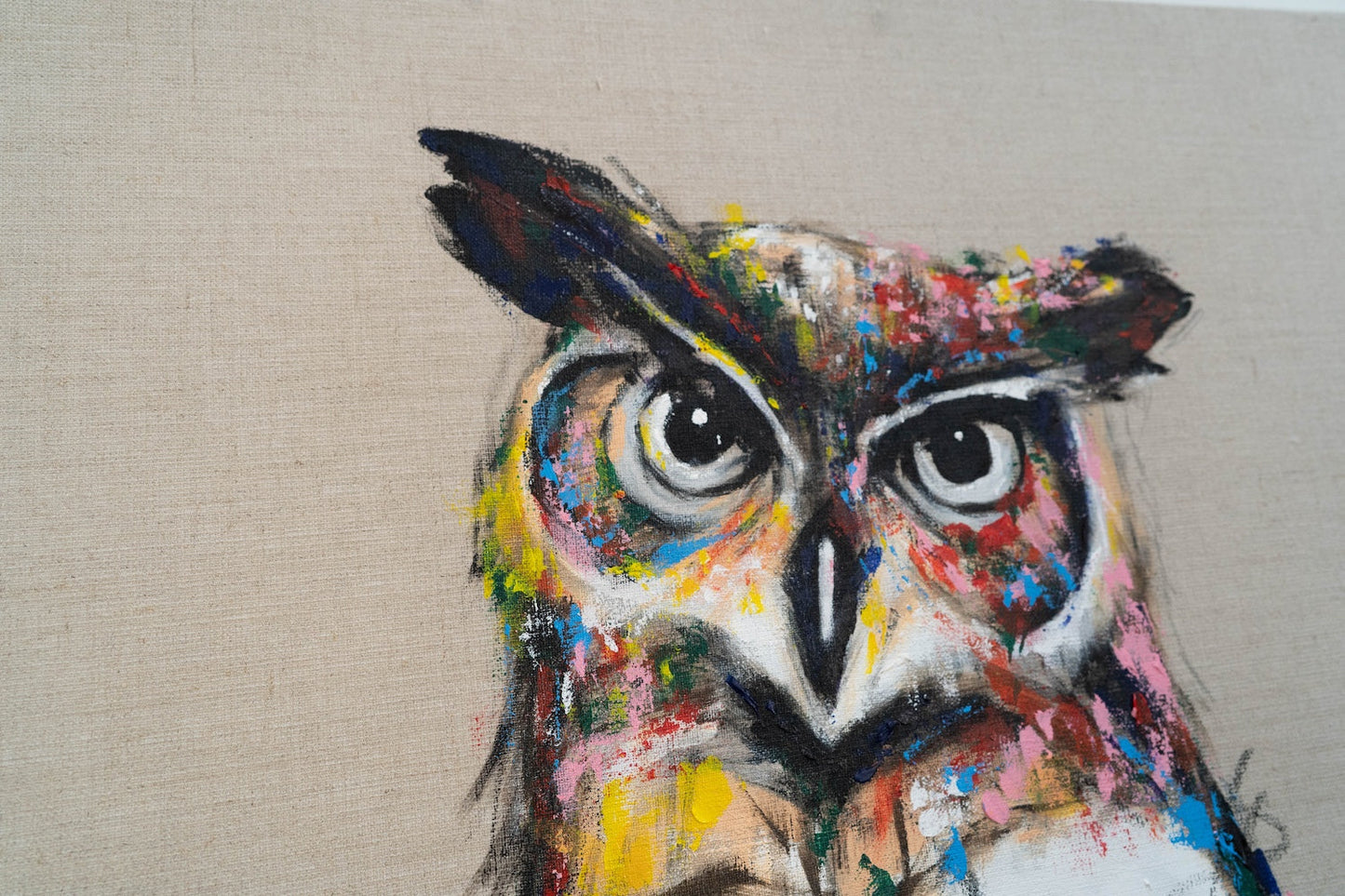 Owl contemporary painting art