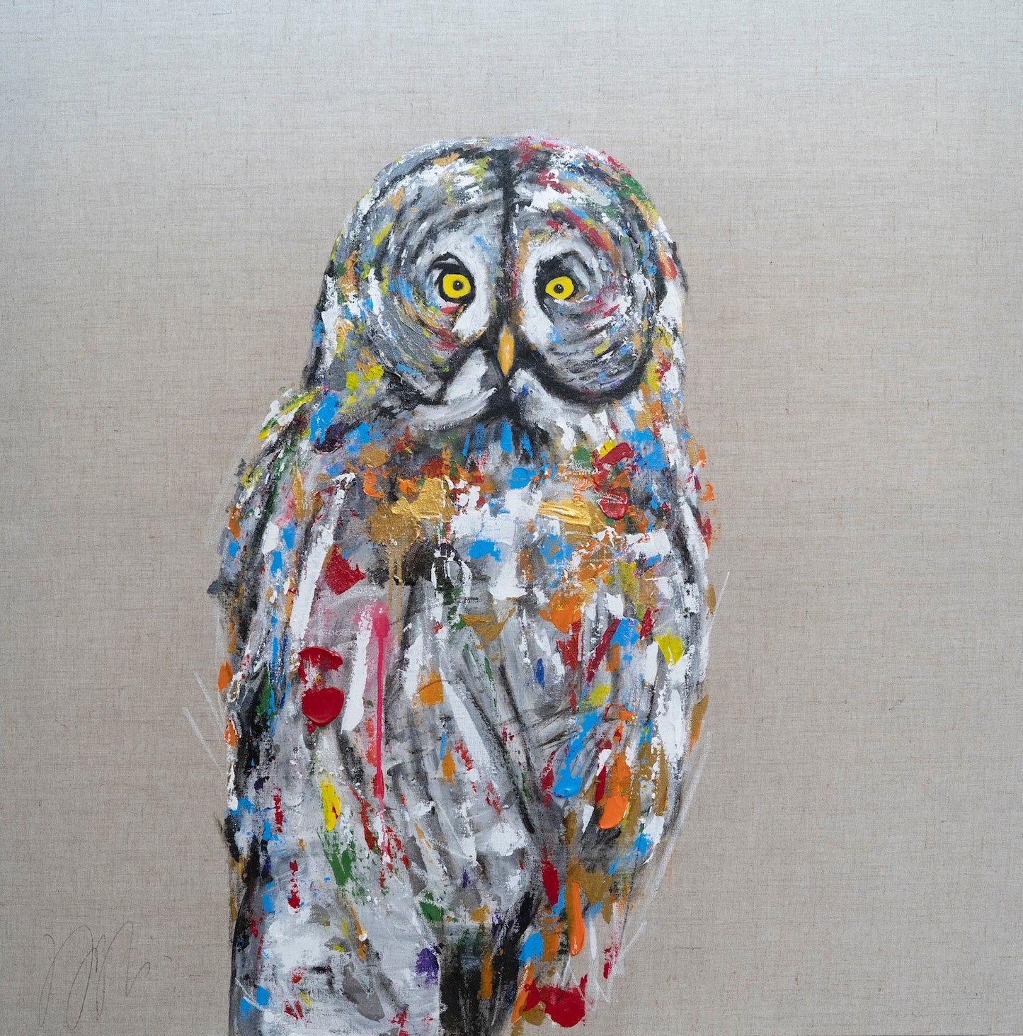 owl contemporary painting art