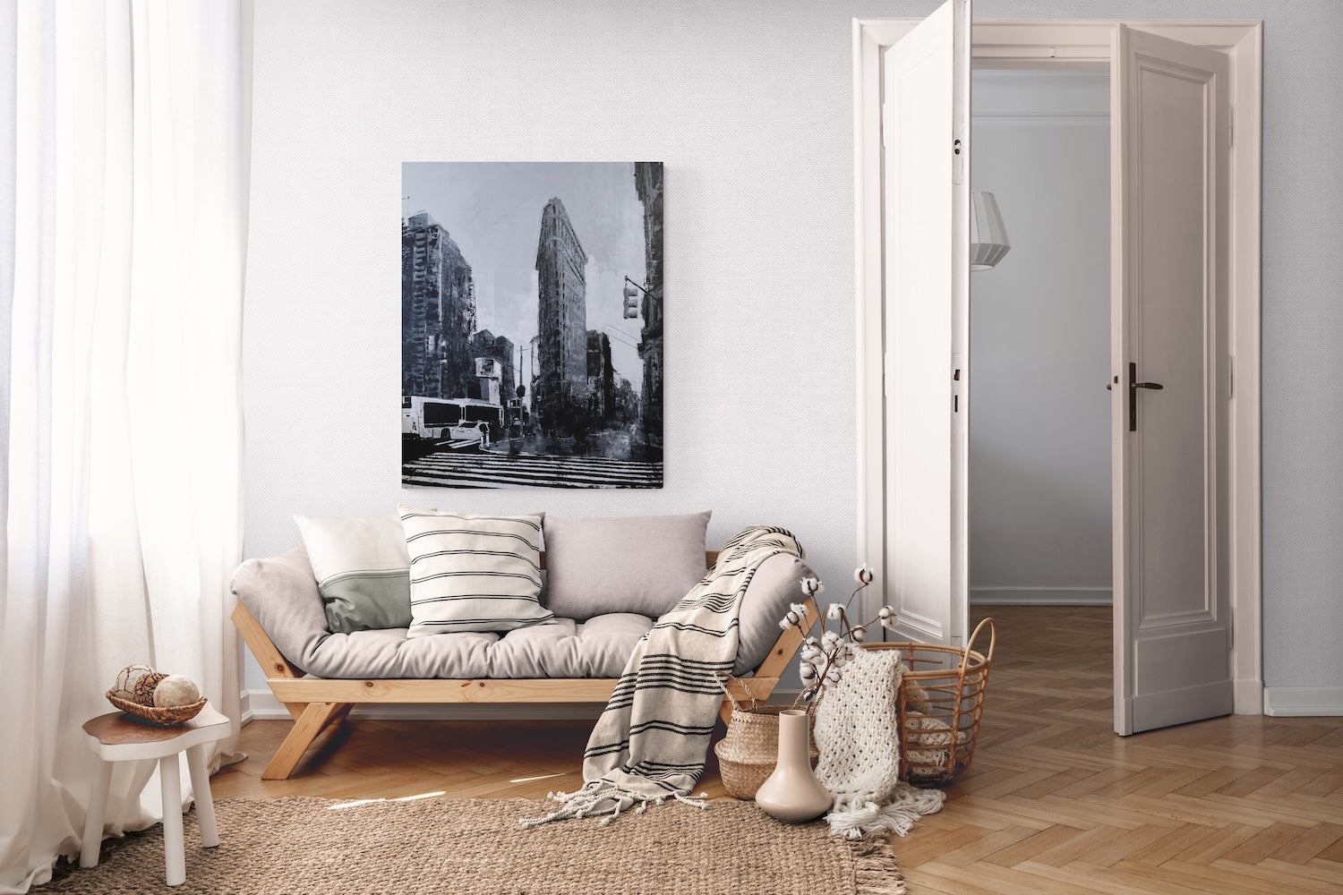Title of artwork "New York, city scape composition #16" contemporary painting