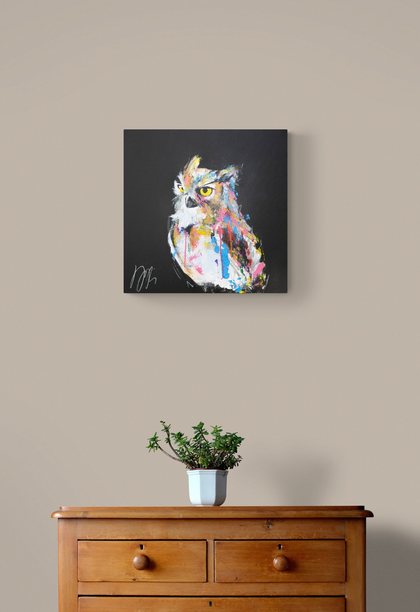 owl contemporary painting art