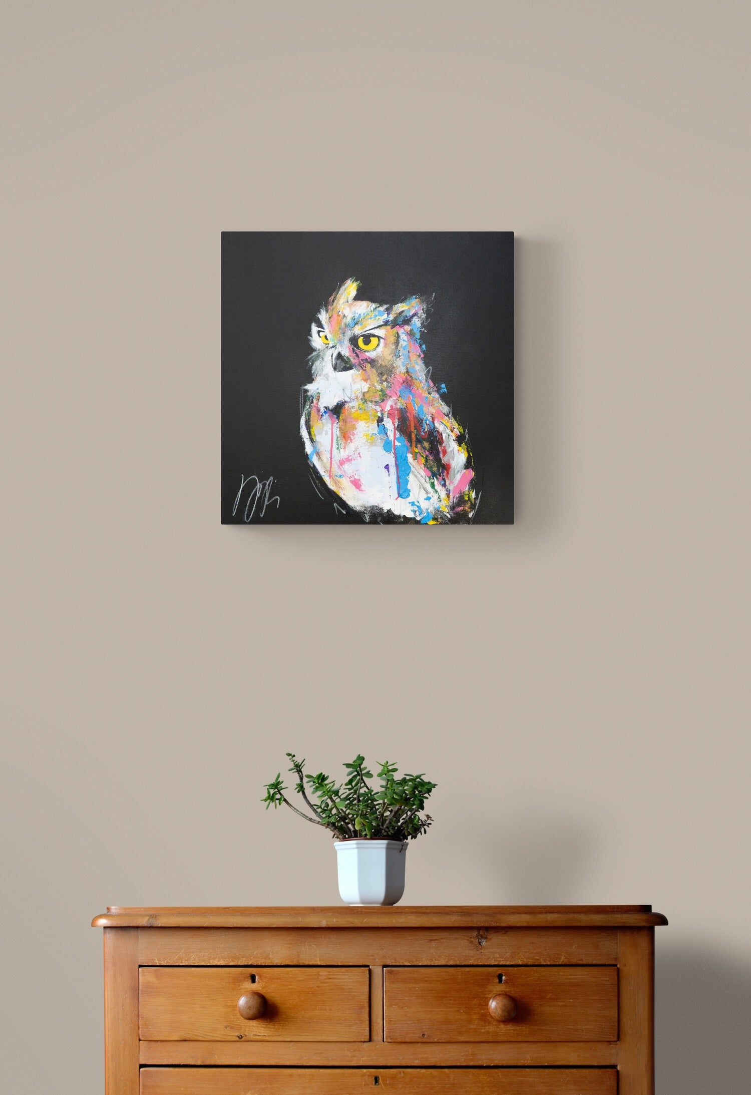 owl contemporary painting art