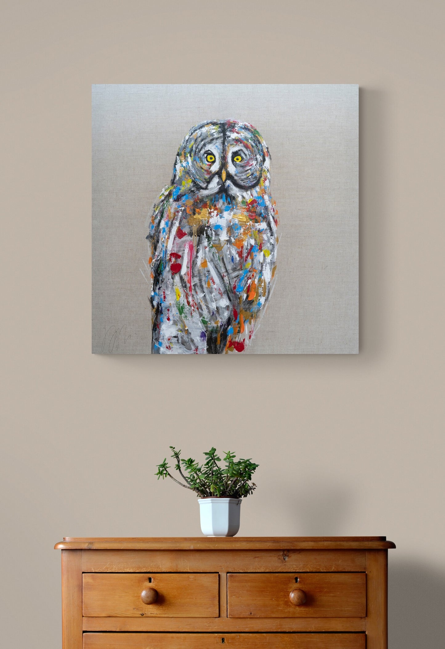 owl contemporary painting art