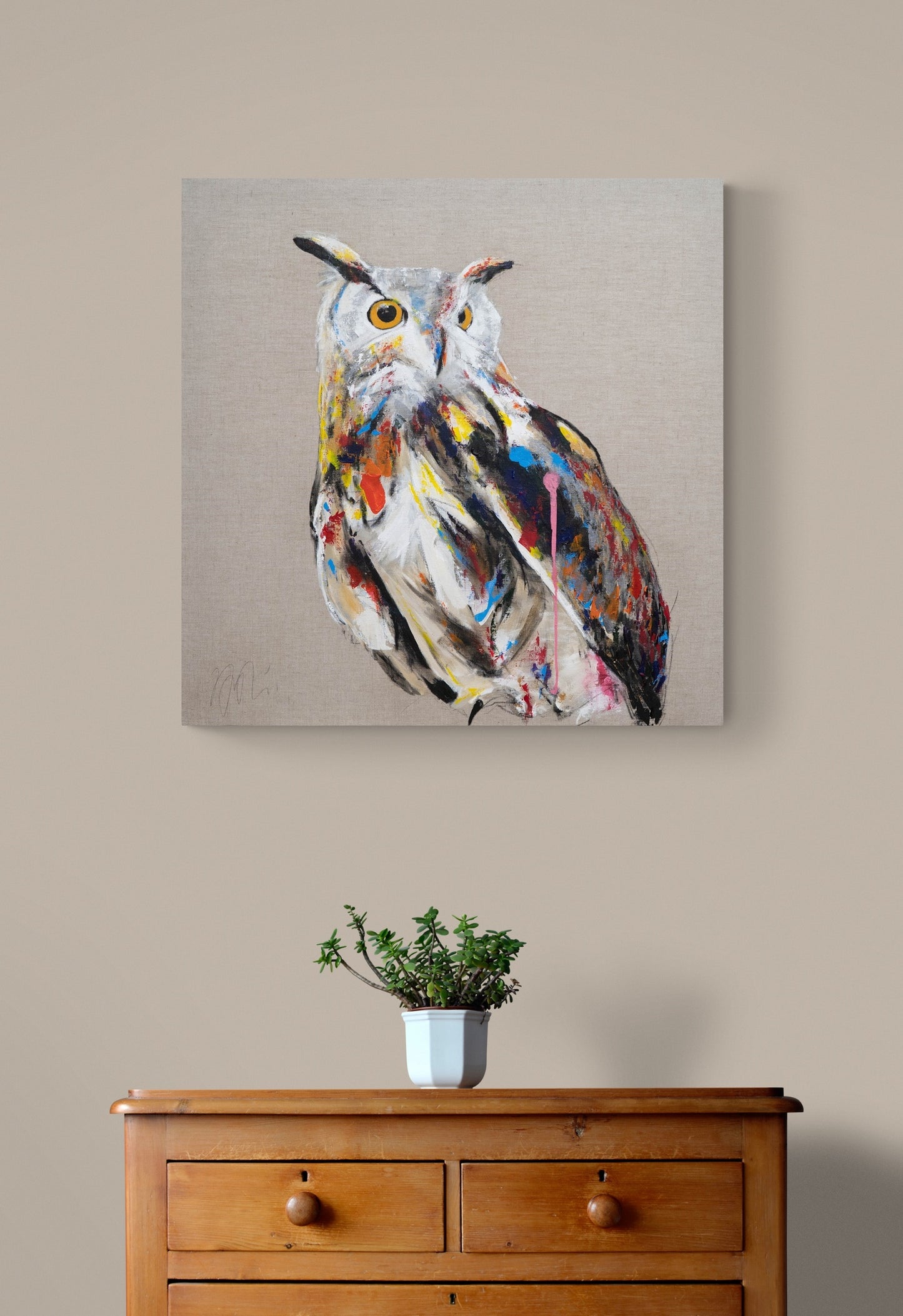 owl contemporary painting