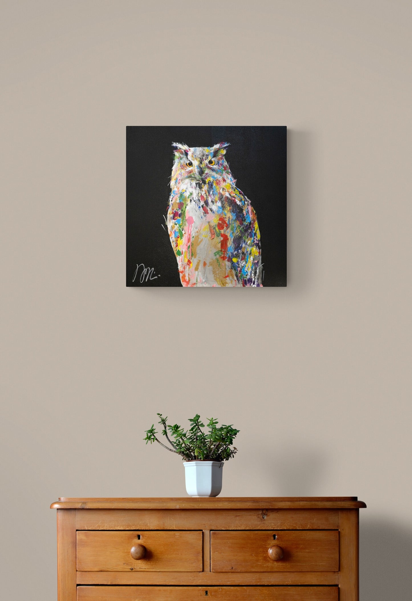owl  contemporary painting art
