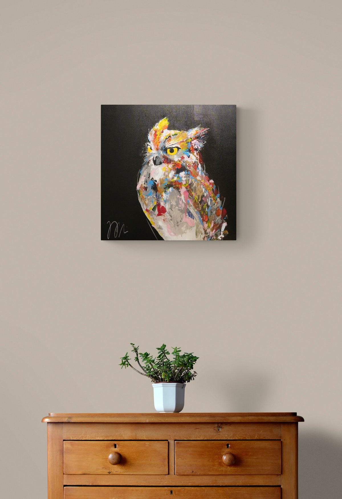 owl contemporary painting art