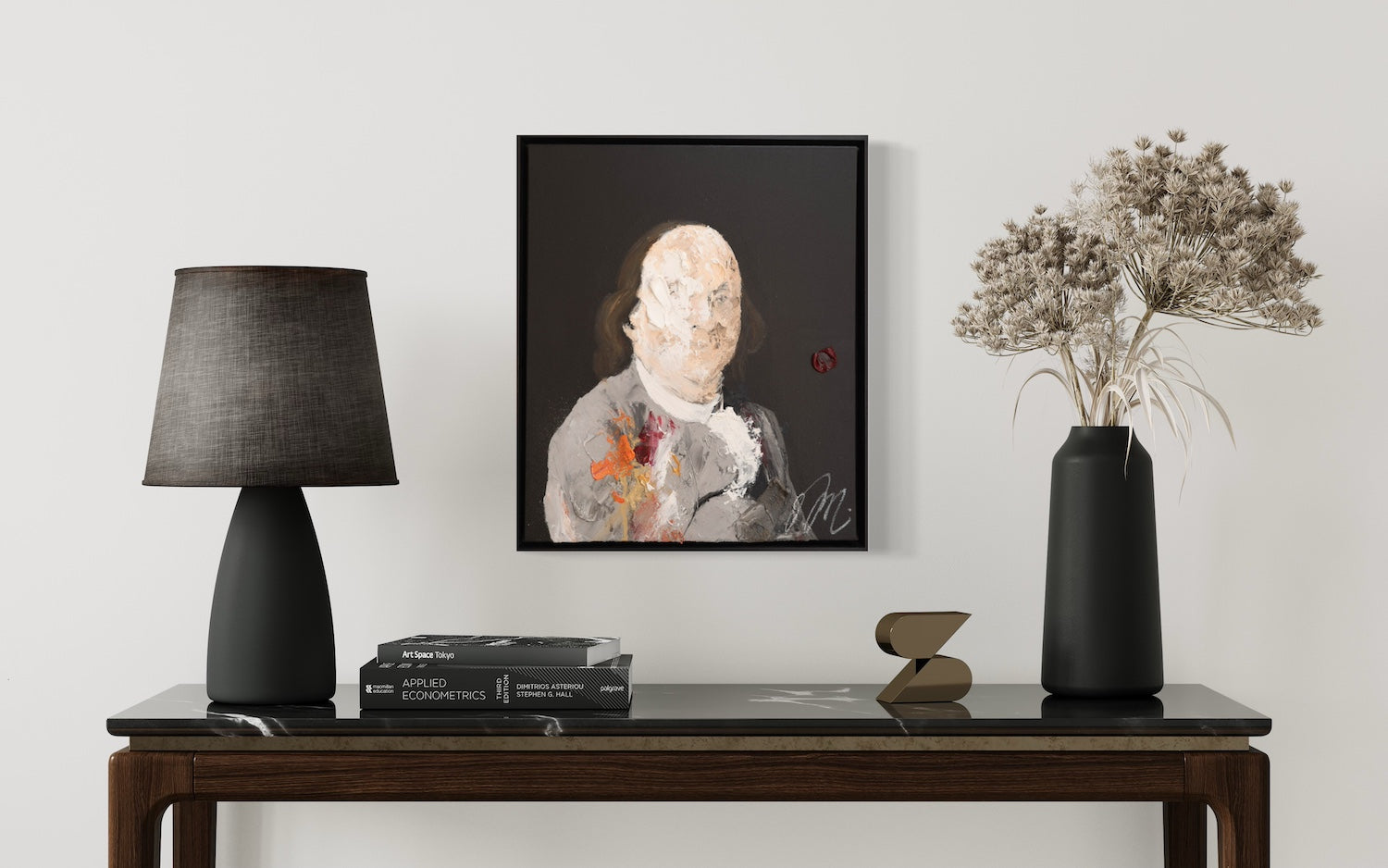 Portrait work UNTITLED (Benjamin Franklin) contemporary painting art