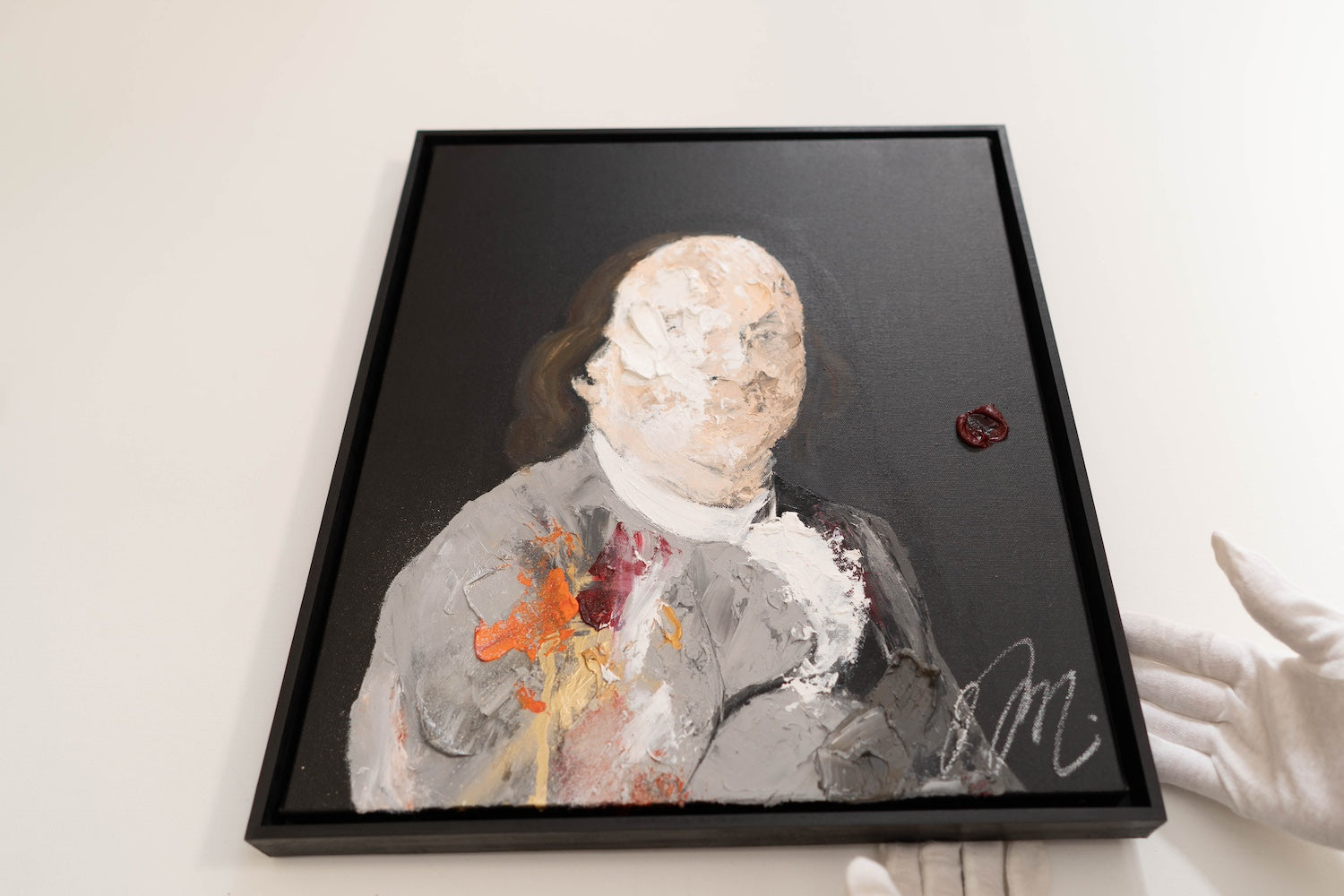 Portrait work UNTITLED (Benjamin Franklin) contemporary painting art