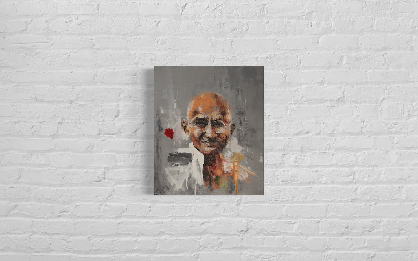 Portrait work UNTITLED(Mohandas Karamchand Gandhi) contemporary painting art